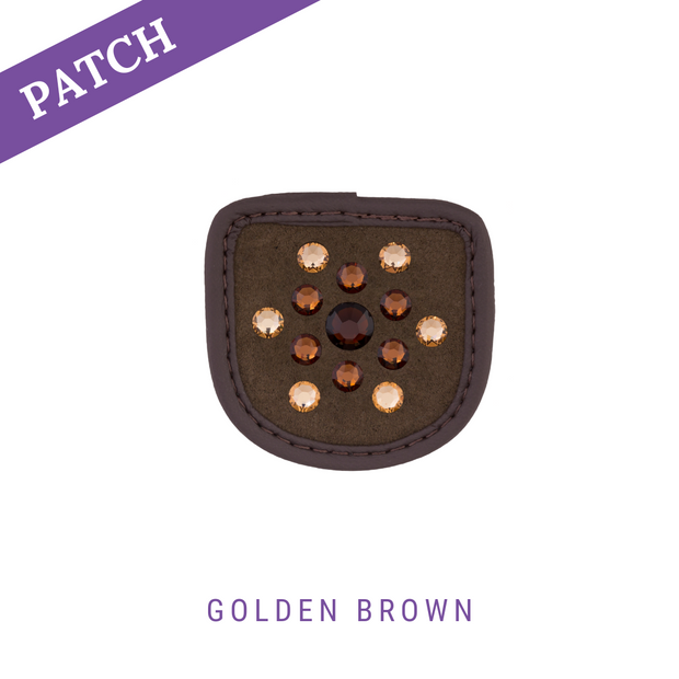 Golden Brown Reithandschuh Patches