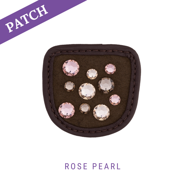 Rose Pearl Reithandschuh Patches
