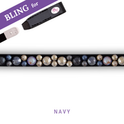 Navy Stirnband Bling Classic