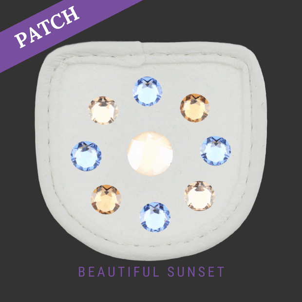 Beautiful Sunset by Dreamcatcher Reithandschuh Patch  weiß