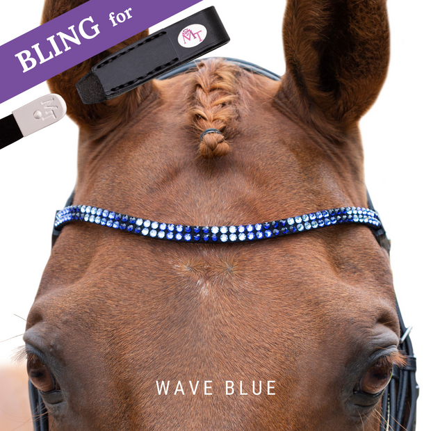 Wave Blue Stirnband Bling Swing